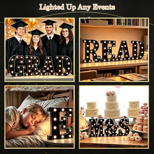 Letrero Decorativo LED Letra A Negro para Hogar miniatura 5
