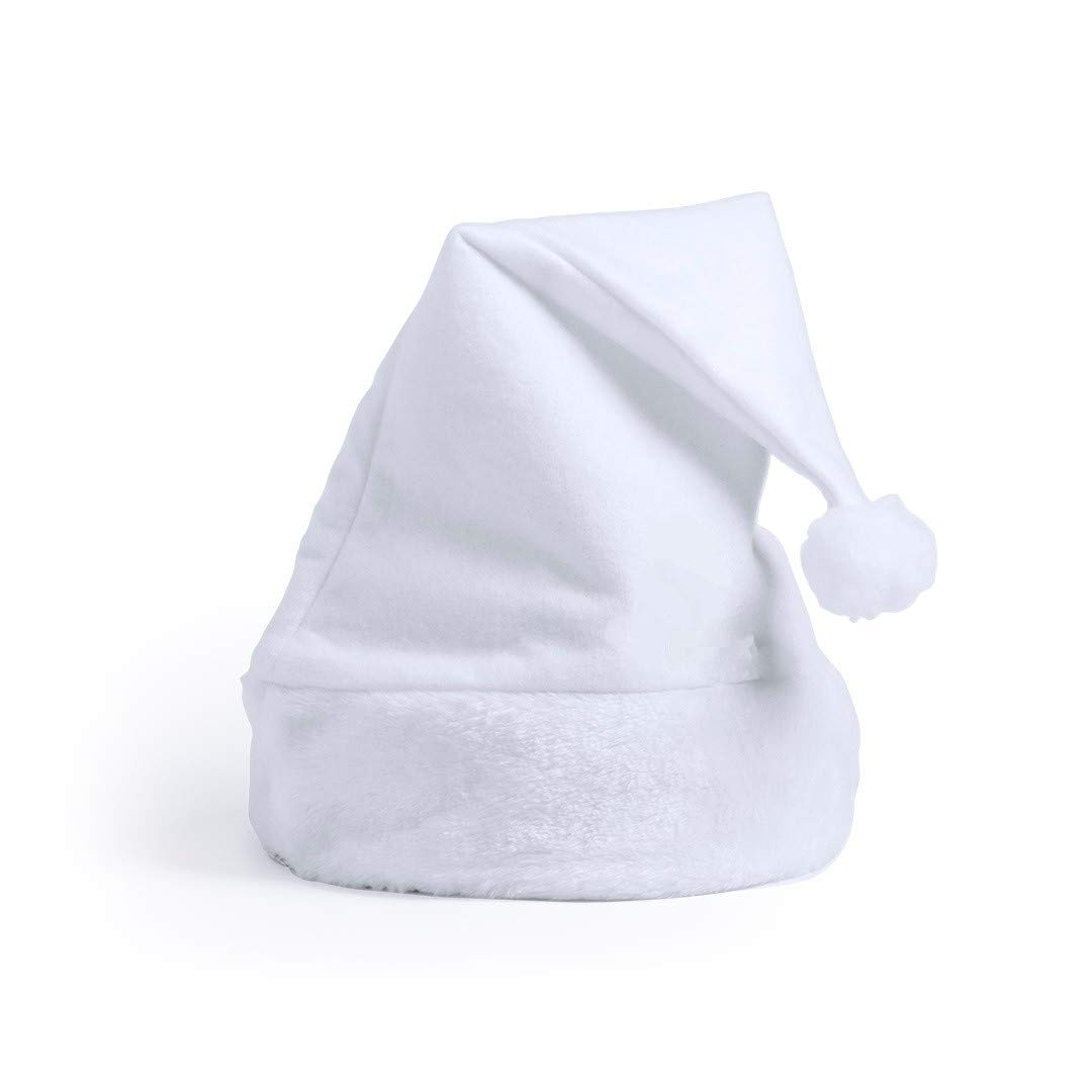 eBuyGB Christmas Santa Hat & Novelty Festive Accessories Multiple Colours Unisex Adults Fancy Dress Costume Party (Pack of 1 White)