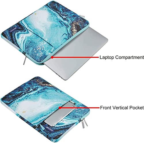 Image of MOCA Laptop Sleeve Bag Compatible with MacBook Pro 16 inch 2023-2019 M2 A2780 M1 A2485 Pro /Max A2141 /Pro Retina 15 A1398, 15-15.6 inch Notebook, Polyester Vertical Case with Pocket, Blue