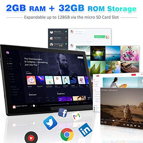 Tablet 10 Inch Android with 2GB Ram, 32GB Storage, 128GB Expand, Octa-Core Processor, 1920x1200 IPS Touchscreen, 5G/2.4G… - Image 4