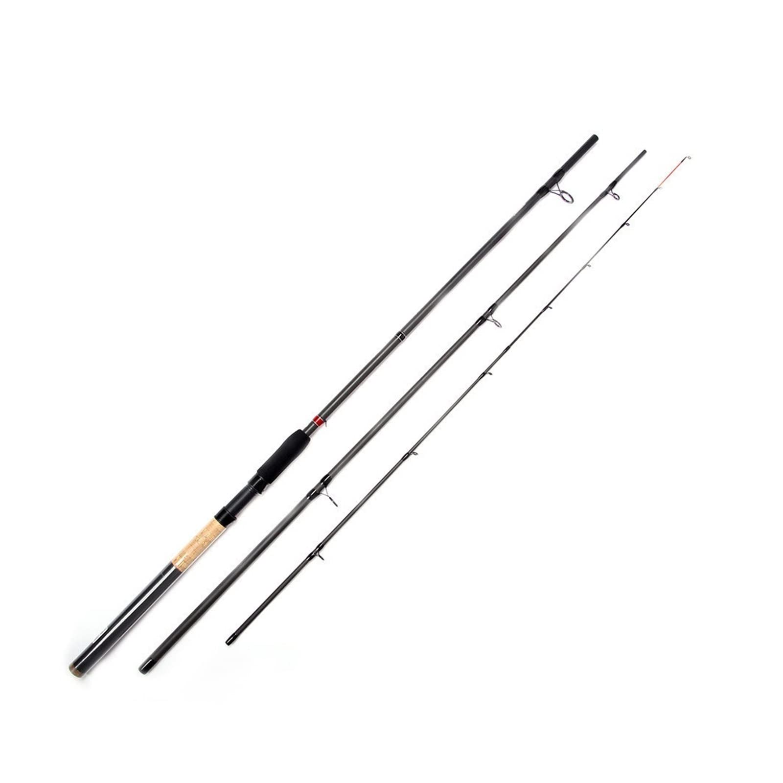 Telescopic Fishing Pole Carbon Fiber Fishing Rod with Long Coek Handle Ceramic Guide Rings Light Weight Feeder Fishing Rod for Travel Saltwater Freshwater Fishing