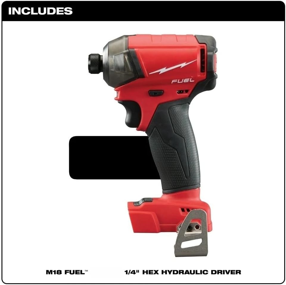 Fits Milwaukee 2760-20 M18 FUEL 18V 1/4-Inch Hydraulic Impact Driver (Bare Tool), 3,400 RPM, 1,800 In-Lbs High Torque, Brushless Motor, Compact Design