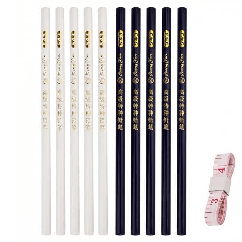 10 Pcs Tailors Chalk Pencil for Fabric Markers for Sewing with Measure Tape
