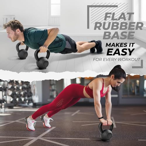 image for Yes4All Kettlebell Adjustable/Cast Iron/Protective Base Solid Smooth f