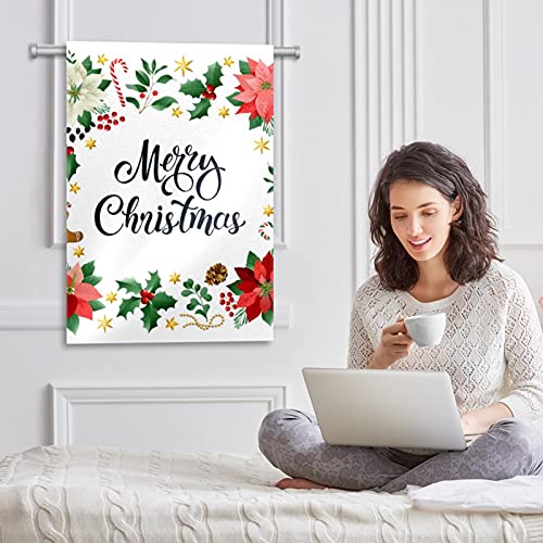 Drapeau de jardin Noël haut de gamme double face en toile résistante