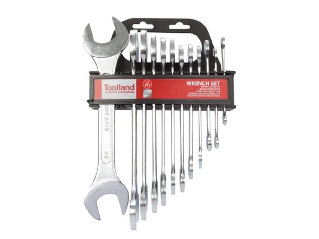 Toolland ZESTAW KLUCZY - OTWARTE KOŃCÓWKI - 6-32 mm - 12 szt.