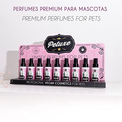 Petuxe Perfume vegano para perros de origen natural. Colonia en spray para mascotas. Corrector de olor para mascotas. Cachorros y adultos. Efecto duradero - Imatge 3