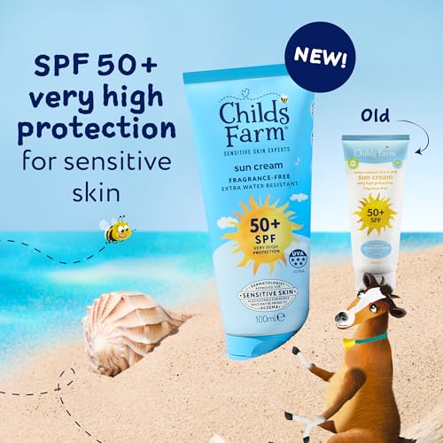 Childs Farm Kids & Baby Sun Cream SPF 50+ | UVA & UVB Very High Protection | Extra Water Resistant | Fragrance Free | Suitable for Dry, Sensitive Skin, 100ml - View 4