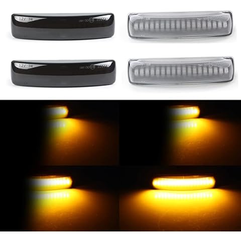GUANGGU Side Indicator, 2 X Dynamic LED Side Marker 18 SMD Amber Turn Signal Light with CAN-bus Error Free Smoke Compatible with Lan-d Rove-r Discovery 3/4 Freeland 2 Sport Cover