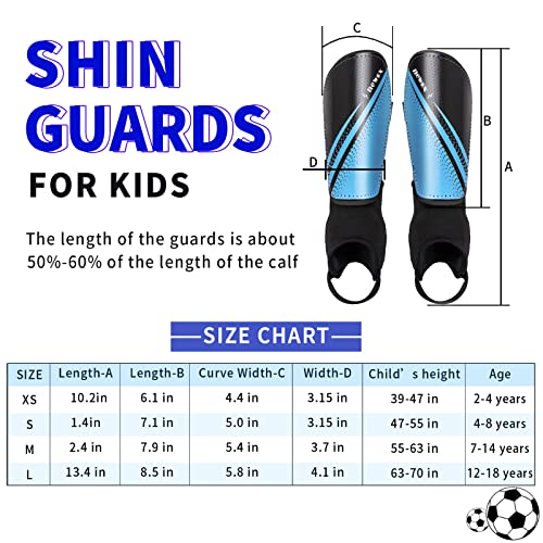 Newox Soccer Shin Guards Kids Youth - Shin Pads Protection Boys Shin Guards Soccer Youth - Soccer Shin Guards For Kids 3-15 Years Old Girls Boys Blue Xs #TOP4