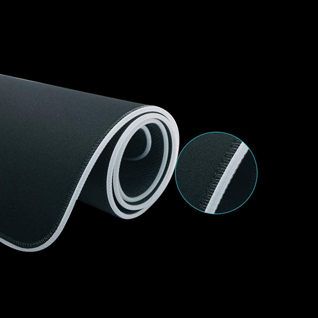 Podkładka pod mysz gamingowa z oświetleniem RGB, efekt chromu (7 kolorów LED/10 trybów oświetlenia/USB/twarda powierzchnia), mata antypoślizgowa do komputera, kolor czarny, 88 x 30 cm