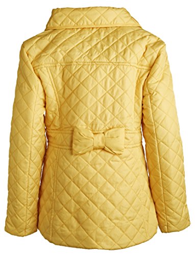 Urban Republic Little Girls Padded Quilted Spring Jacket with Detachable Hood - Yellow (Size 4T)2
