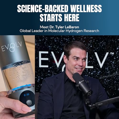 EVOLV Hydrogen Water Bottle Generator – SPE & PEM Water Ionizer 5.4PPM, Highest H2 Concentration – Portable 8oz Hydrogenated Water Bottle – Leak-Proof Hydrogen Water Machine, Easy to Use - Image 9