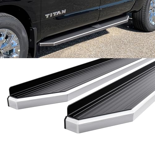 Estribos HD Ridez Flat Style 6 pulgadas pulidos compatible Nissan Frontier miniatura 4