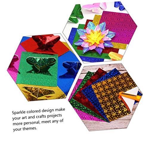 Sewroro 100Pcs Origami Quadrado Dobra Fácil DIY Papel De Construção De Papel Artes E Ofícios Para Ad