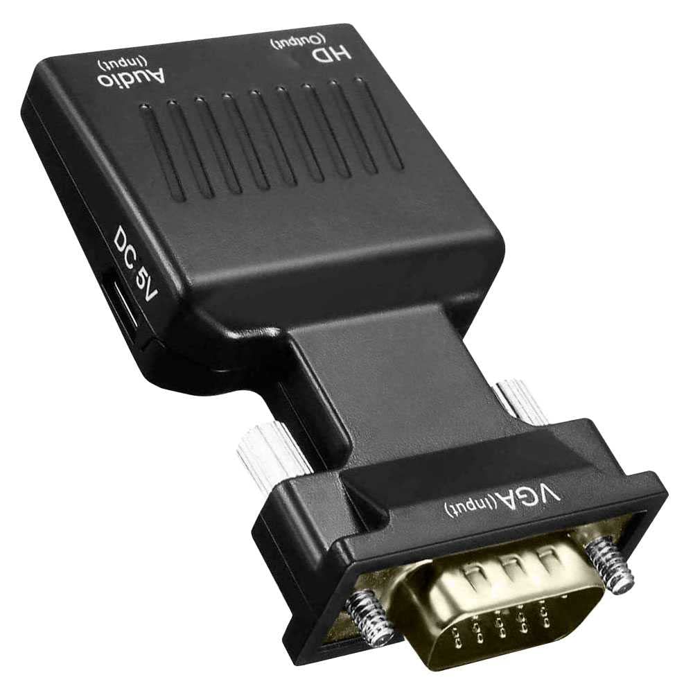 OcioDual Adaptateur VGA Mâle vers HDMI Femelle Convertisseur 1080p pour Ordinateur Portable TV