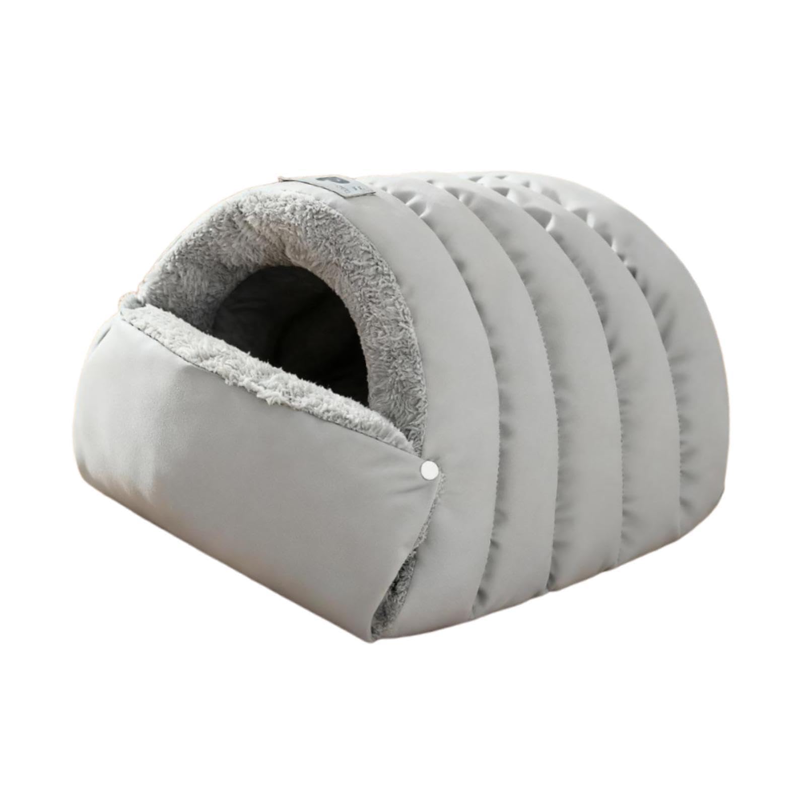 Panier chat anti-stress semi-fermé pour apaiser les animaux anxieux