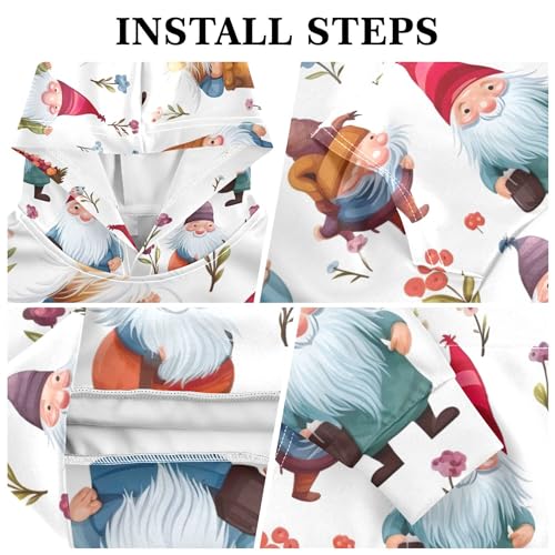 Kids Hoodies Sweaters Christmas Gnome Dwarfs Hooded Sweatshirts with Big Pockets for Boys Girls B04000283