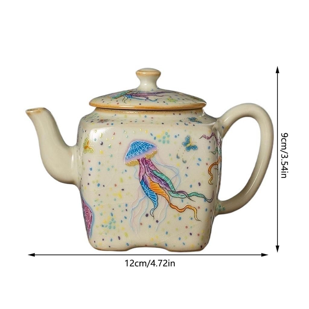 Czajnik do herbaty 175 ml do parzenia herbaty, ceramiczny zestaw do herbaty Kung Fu, pojedynczy dzbanek, chiński zaparzacz do herbaty, mleka, kawy, czajniczek biurowy