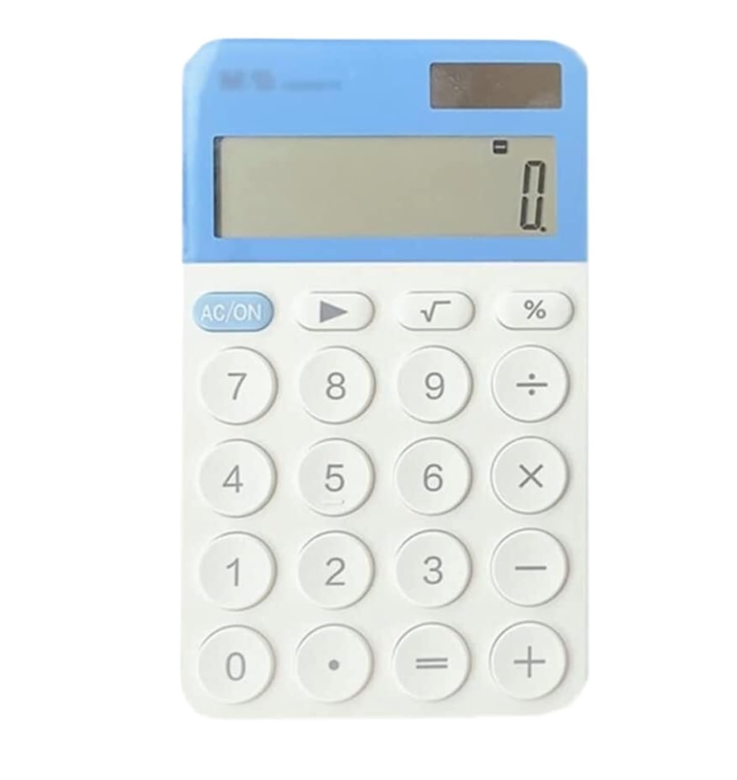 Calcolatrice per Ufficio Calcolatrice da Tavolo Calcolatrice con Pulsanti Grandi Calcolatrice Portatile A Doppia Alimentazione Solare 12 Cifre Scuola(Blue)