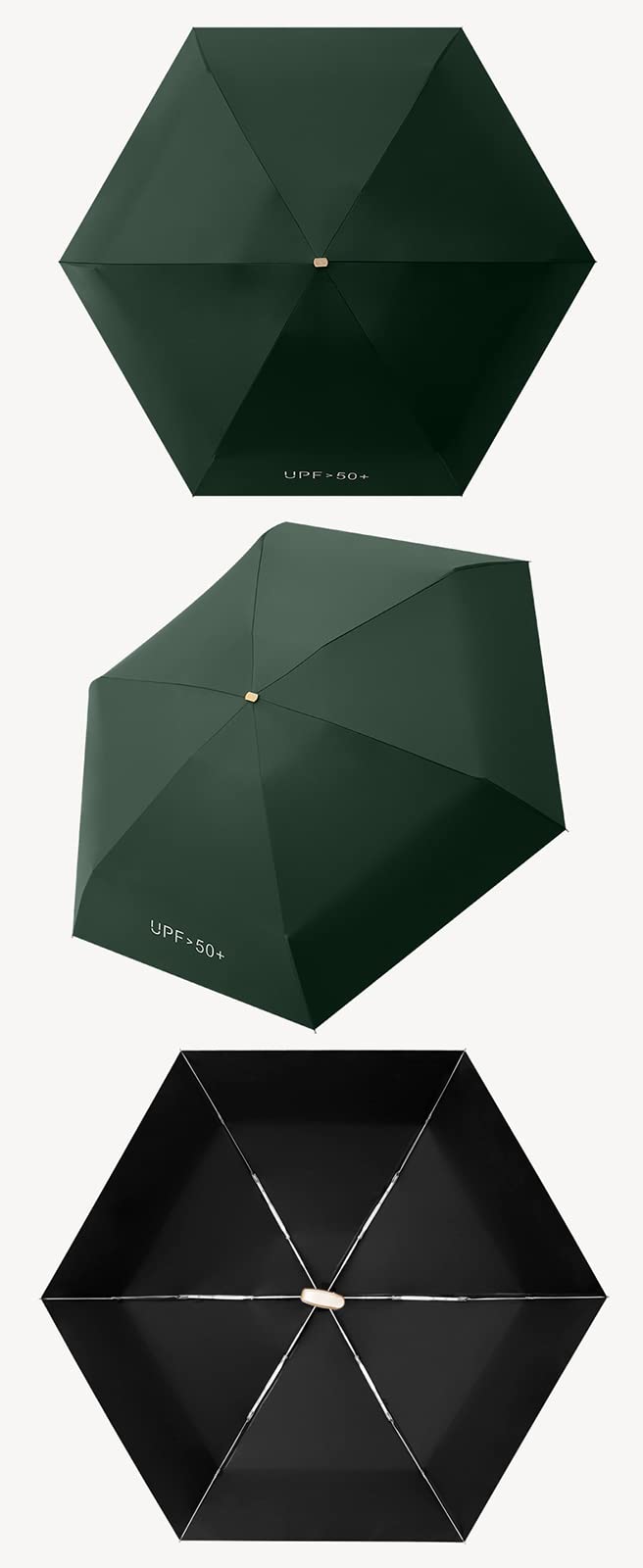 CMBSSTFC MaikOn Parapluie de Voyage Compact, Parapluie pour Sac à Main, Voyage Compact, léger Portable, Parasol Coupe-Vent avec Protection UV à 99% pour Femmes Hommes (Rose)