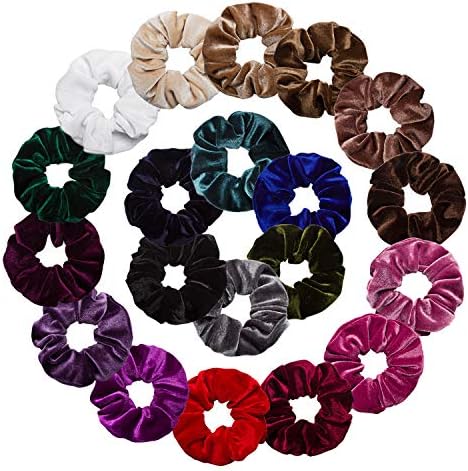 AOPRIE Velvet Scrunchies for Hair Scrunchies - 20 Pack Scrunchies for Hair Velvet, Hair Scrunchies for Women, Scrunchies Velvet, Hair Scrunchies for women, Velvet Hair Scrunchies 20 Colors