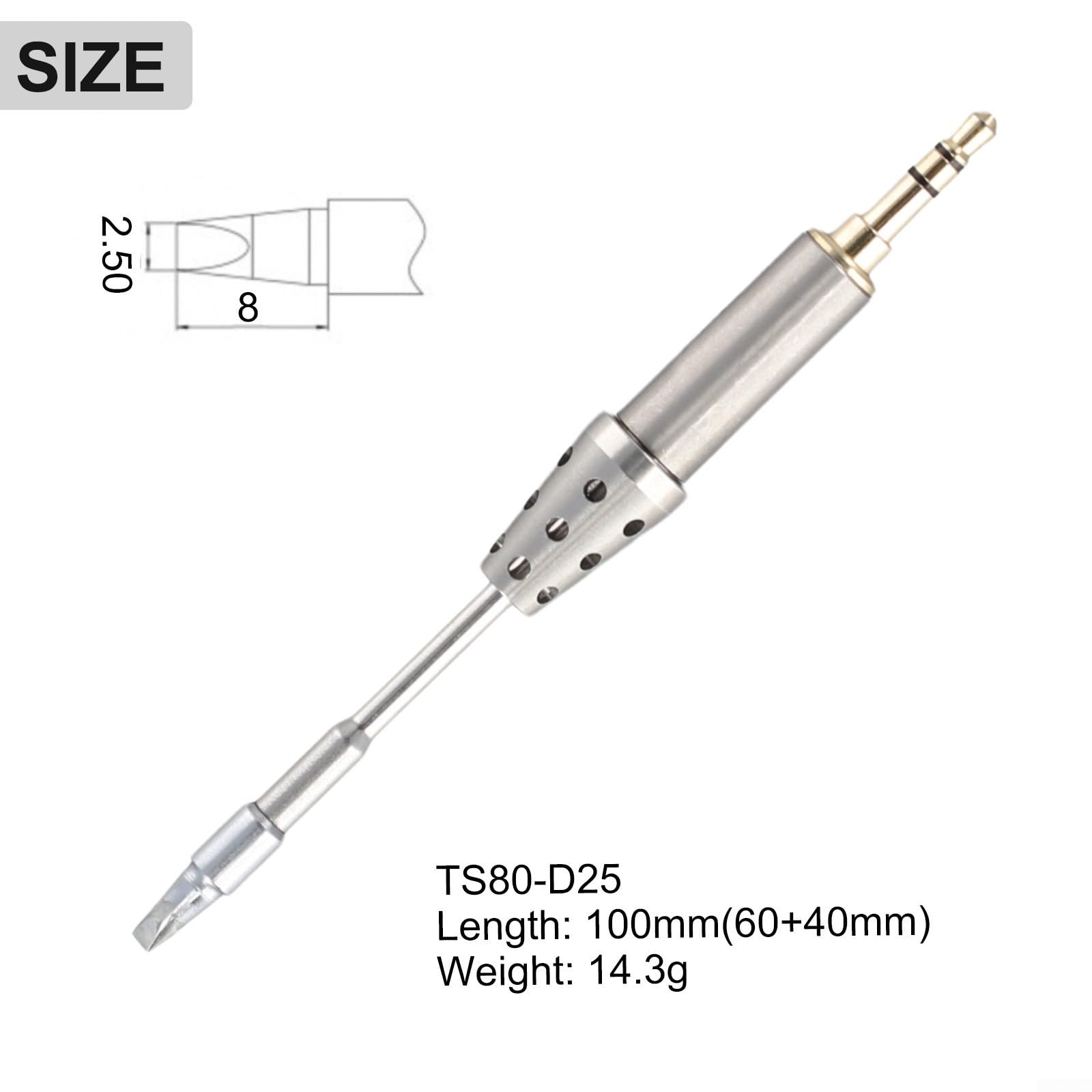 Punta Saldatore TS80P B02 Acciaio 100mm Riscaldamento Punta(TS-J02)