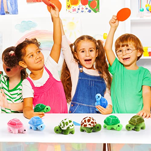 Hydren 24 Pcs Small Turtle Stuffed Toy Soft Sea Animal Plush Toys Adorable Party Decorations For Birthday Beach Ocean Supplies(Fresh Style) #TOP6