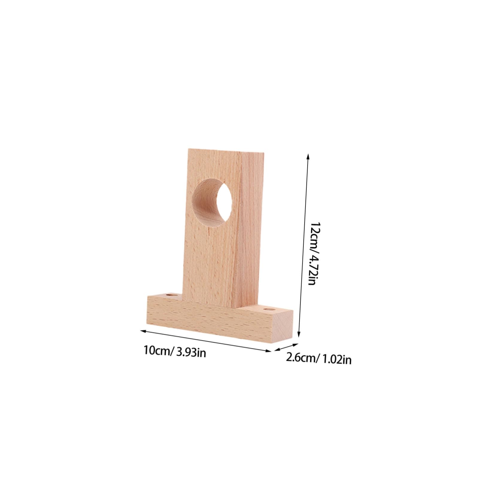 Luxshiny Supporti per Bastone Tenda in Legno Beige 4 Pezzi, 2.5 Cm