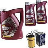 Filter Set Inspektionspaket 7 Liter MANNOL Motoröl Energy Premium 5W-30 API SN/CF SCT Germany Ölfilter