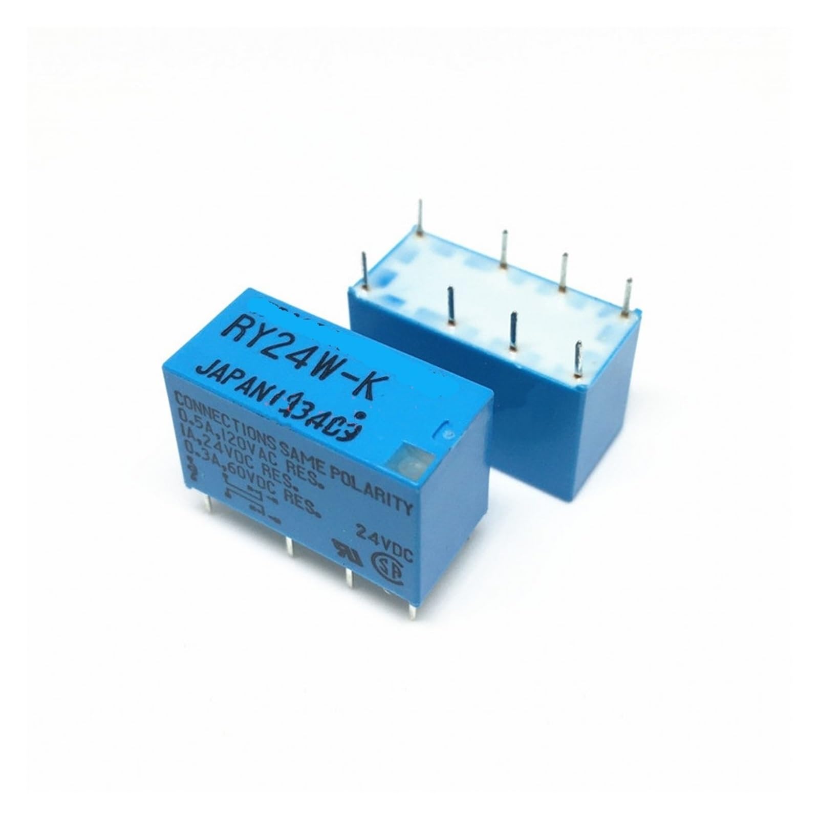 Relais de Signal Miniature RY24W-K 24 V DPDT 8 Broches 1 A, 10 pièces