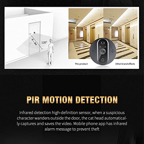 Widealiff Visor de anúncio de campainha LCD de 4,3 polegadas Visor de anúncio Câmera de fotos Campai