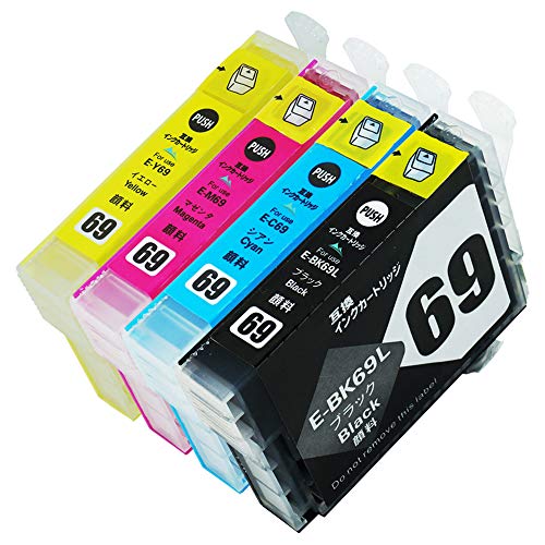 EPSON インクカートリッジ 69 Amazon.co.jp: EPSON 69顔料 4色パック増量タイプ【ICPG69L/ICPG69 BK