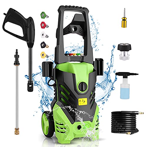 Super Cheap 🛒 Electric Pressure Washer Homdox Pressure Washer 1850PSI Power Washer 1.82GPM Power Washer 1600W High Pressure Cleaner Machine with 4 Nozzles Foam Cannon