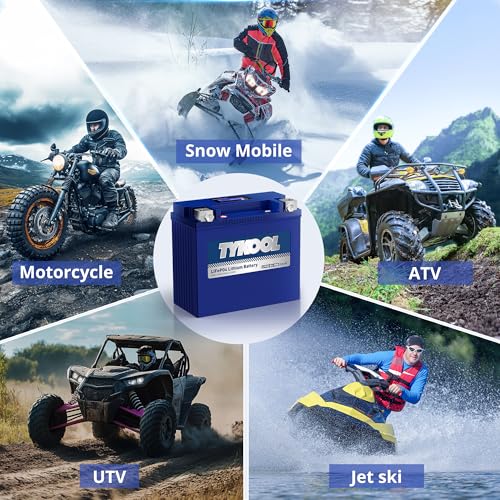 Image of TYKOOL LFP20-BS-PRO Lithium Battery, Replaces YTX20-BS YTX20H-BS GYZ20H, 650CCA 12Ah fits for Indian Chief Scout Arctic Cat Alterra ZR 8000 Yamaha SR Viper Moto Guzzi California, Digital Readout [+ -]