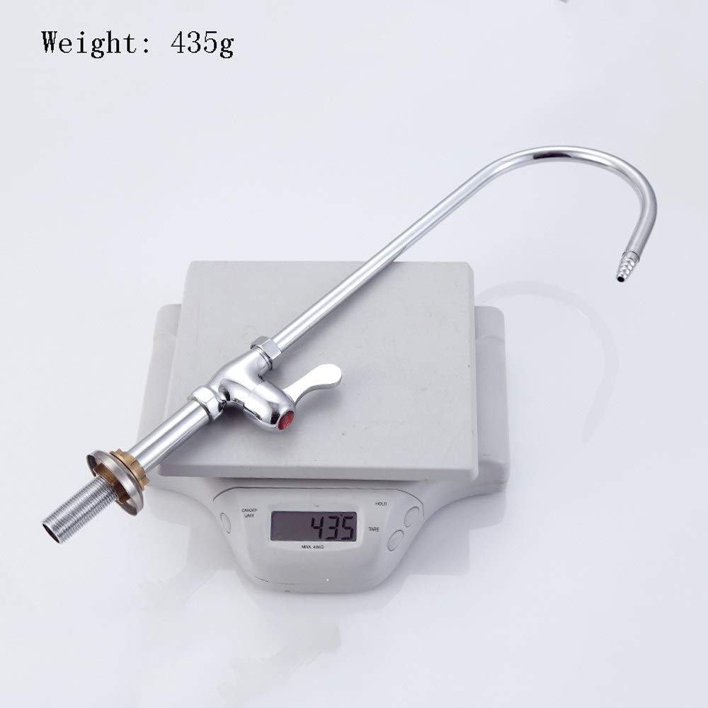 Grifo Monomando, Fregadero de Laboratorio de Cromo Pulido de una Sola Palanca Instalación de Cubierta de Grifo frío Grifo de Agua de un Solo Mango