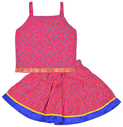 Image of DIAMO Girls' Cotton Lehenga Choli
