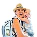 Diaper Bag Backpack, Waterproof Polyester ~ Has 15 Pockets & Padded Adjustable Straps, Attaches to Stroller, With Bonus Changing Pad & Baby Care eBook, Light Blue for Boy by MakeMyMerchandise