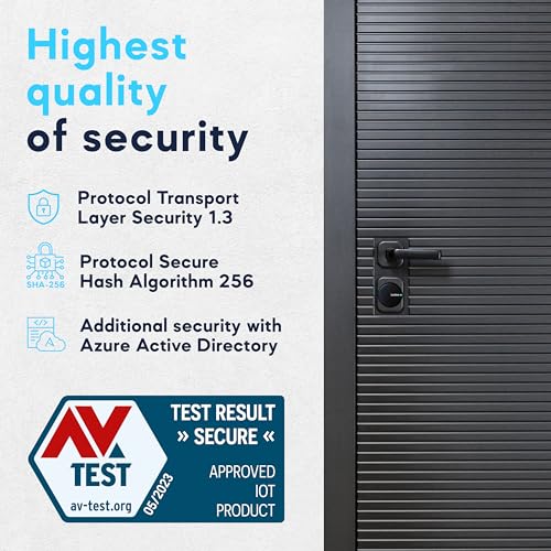 tedee-Go-Smart-Lock-Black-Bluetooth-Electronic-Door-Lock-with-Automatic-Lock-and-App-AV-TEST-Certified-Bridge-Wifi-with-EU-plug