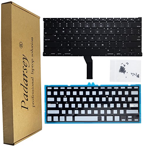 Padarsey Backlight Backlit Keyboard Replacement with 80 PCE Screws for MacBook Air 13