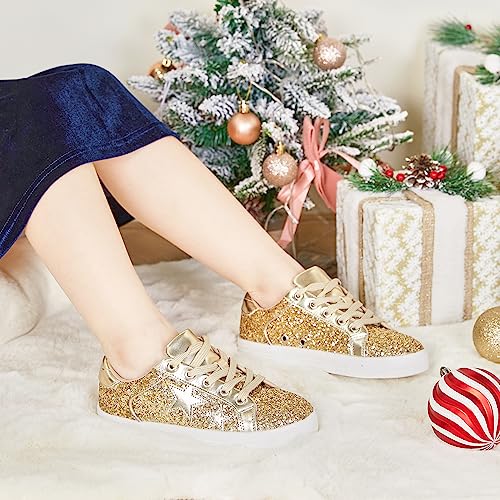 Felix & Flora Toddler/Little Kid Girls Running Shoes Sports Sneakers Princess Casual Glitter Shoes.3