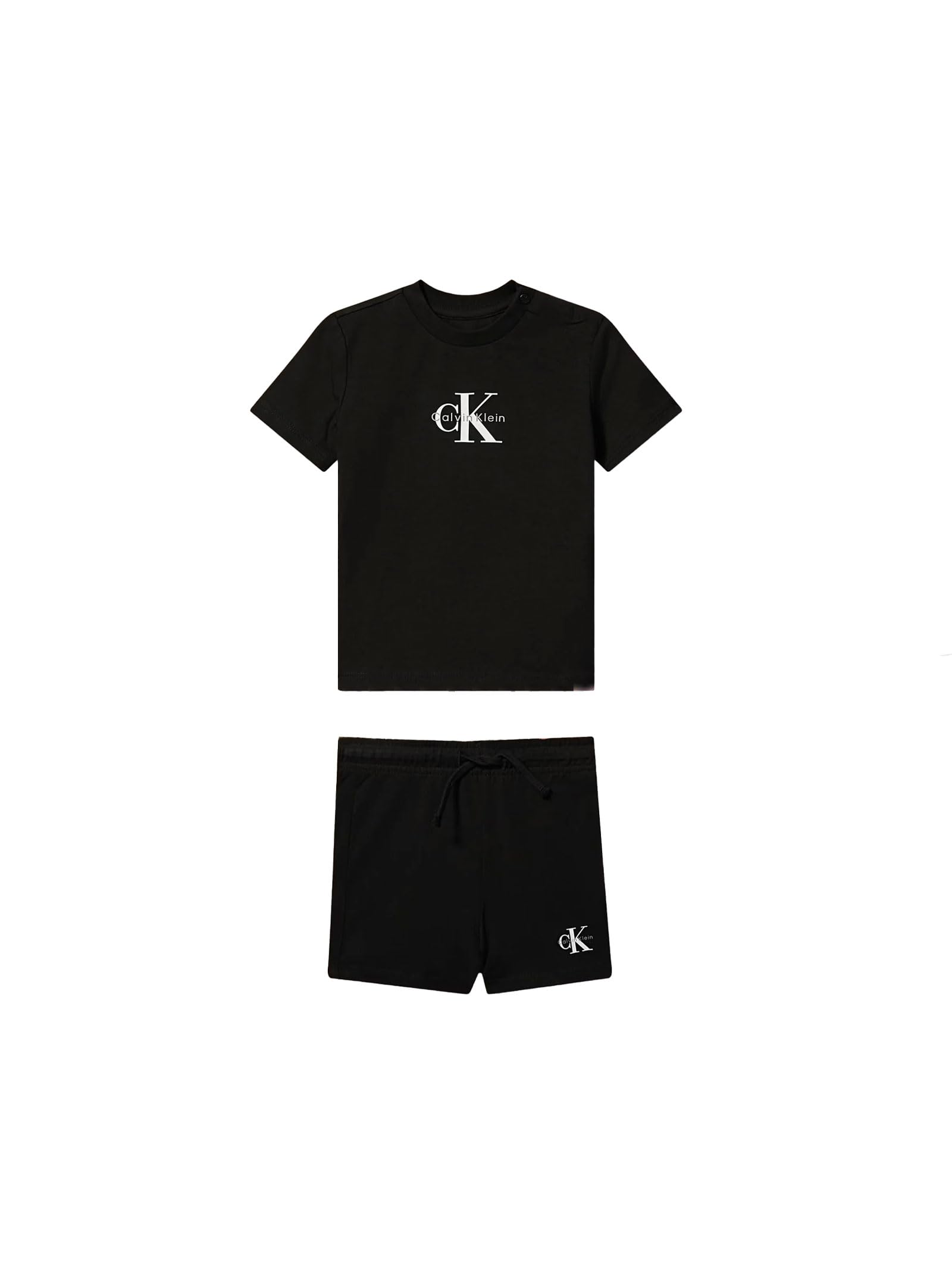 Calvin Klein Newborn 2Pc Knit Short Set BLACK (Deep Black Csi) 9 Month