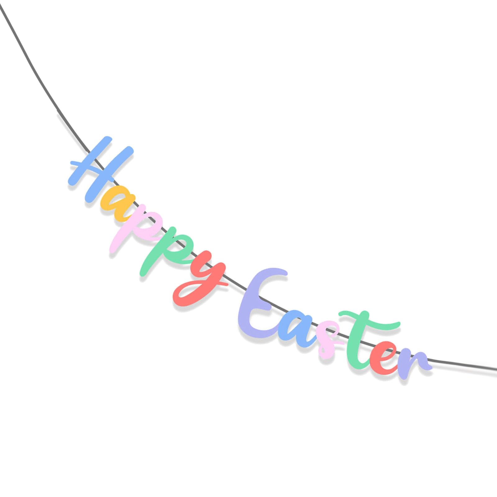 Carotoe C Arotoe Easters Decoration Eggs Letter Garlands Decorative Hanging Banners/Rabbits Swirls Accessories Party Supplies Eggs Letter