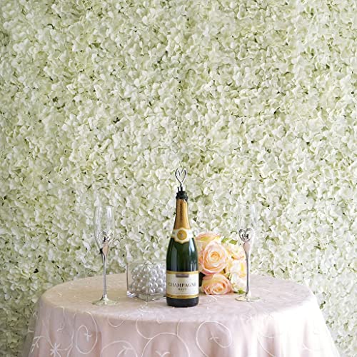 White UV Protected Hydrangea Flower Wall Mat | tableclothsfactory.com