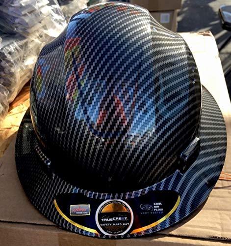 Black/Silver Fiberglass Hard Hat With Cool Air Flow System #TOP25
