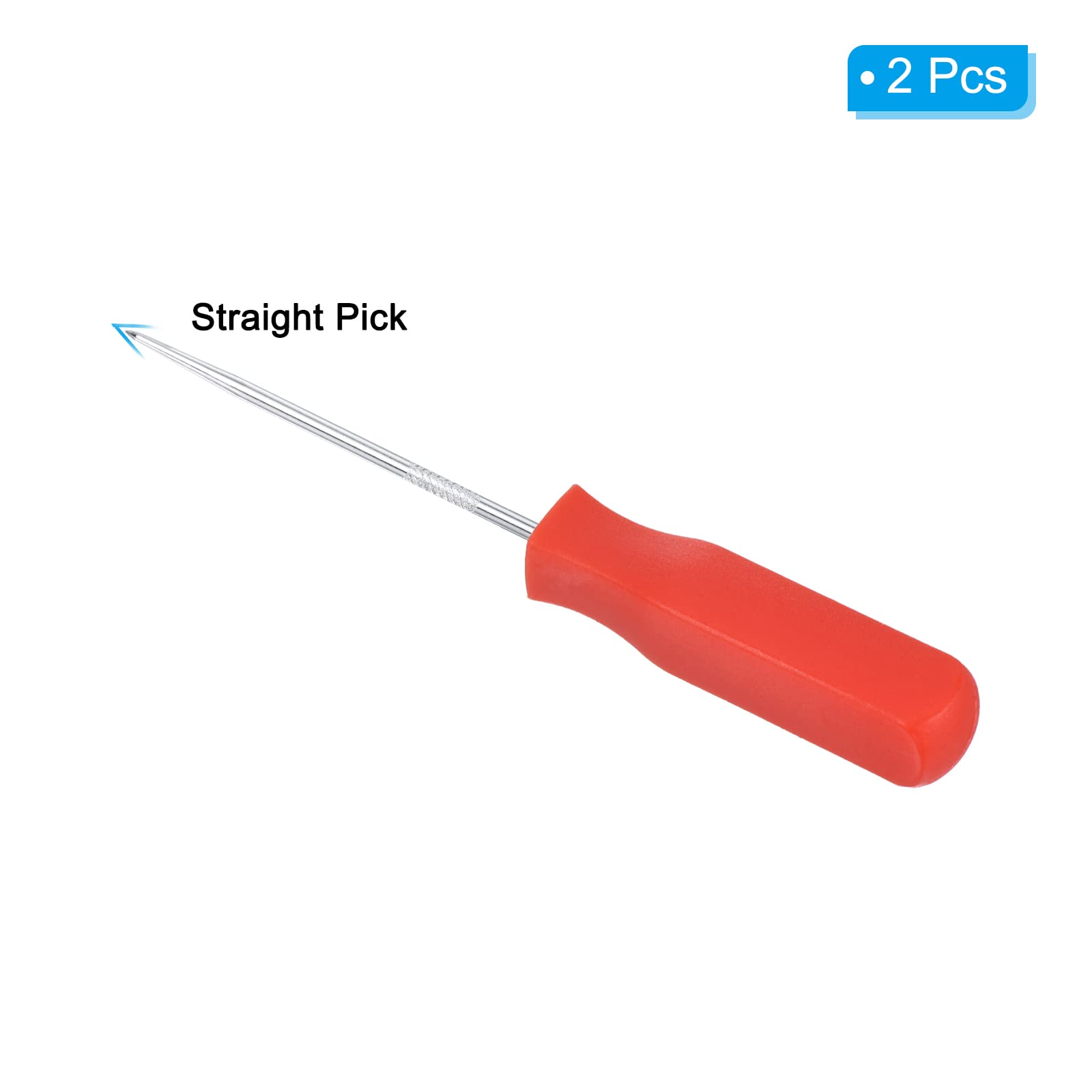 PATIKIL O-Ring Straight Picks 142mm, 2 Pcs Oil Seal Gasket Precision Screwdriver Puller Remover Removal Tool, Red - Image 3