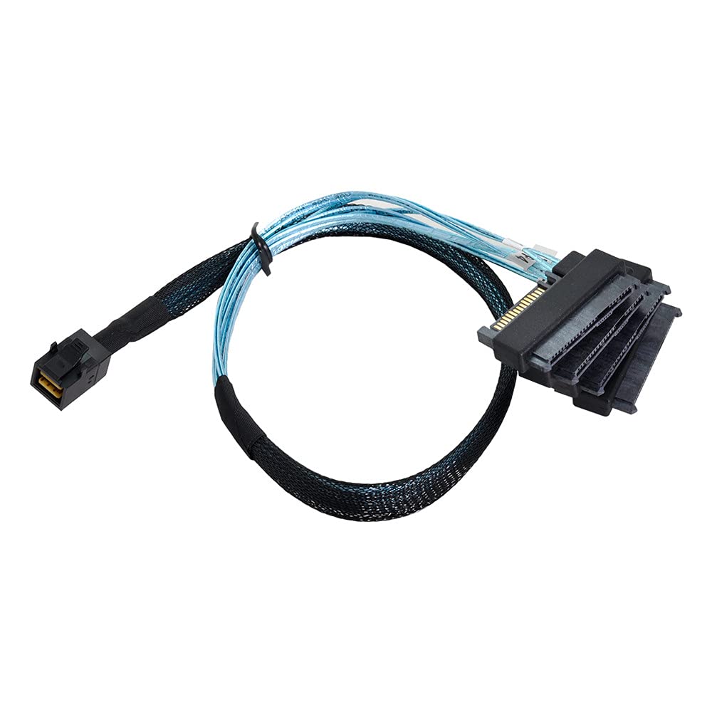 Xiwai Mini host interno de SAS SFF-8643 a 4 cable de incursión del servidor de datos del disco de destino SFF-8482 de SAS 29Pin SFF-8482 6Gbps