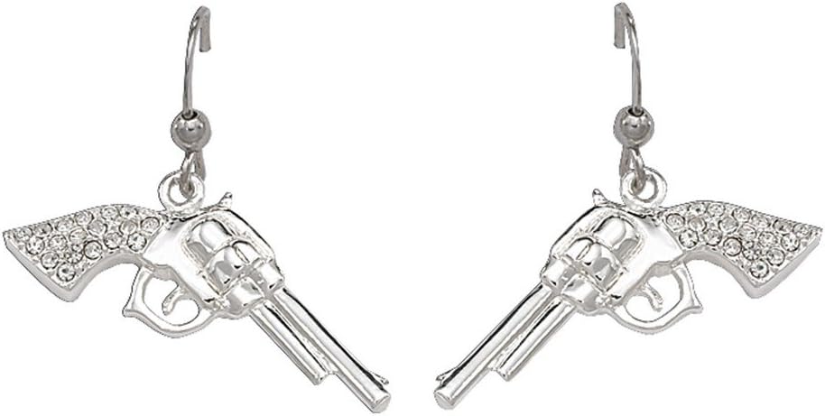Montana Silversmiths Women's Rhinestone Encrusted Pistol Earrings - Er61242