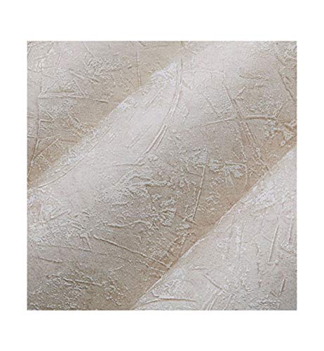 T-QZZQ Simple liso 3d en relieve no tejido wallpaper dormitorio sala pared vintage moteado fondo gris, caqui claro