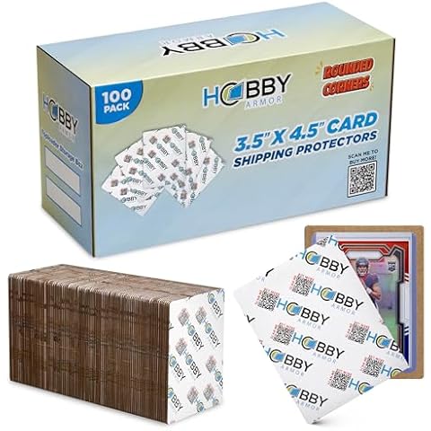 Hobby Armor Card Shipping Protectors 3.5 x 4.5 - Trading Card Shipping Supplies - Trading Card Supplies - Sports Card Shipping Supplies - Cardboard Sleeves for Cards - Trading Card Mailer - Box of 100 Cover